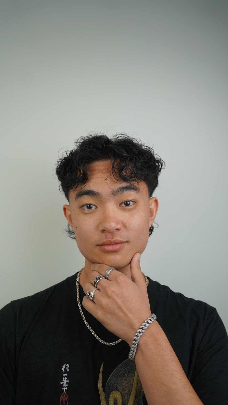 Client with a fresh cut in the studio at fyf North