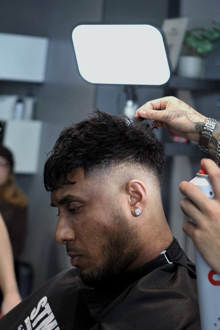 Textured crop with a skin fade at fyf North